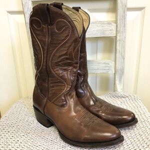 Vintage Fox Leather Cowboy Boots Size 10